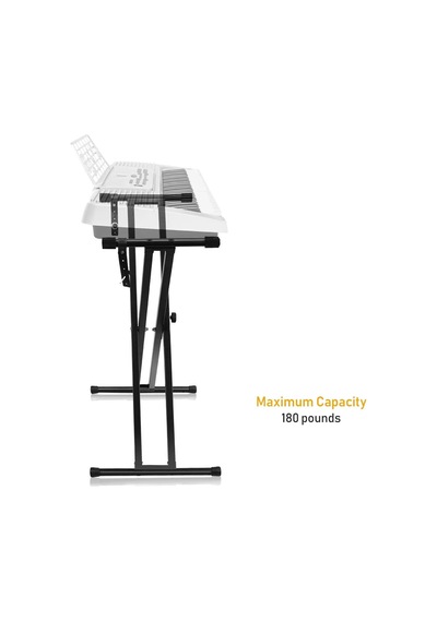 Pro Serisi Ayarlanabilir X Stili Piyano Klavyesi Ağır Hizmet Tipi Premium Stand Çift Destekli Standart