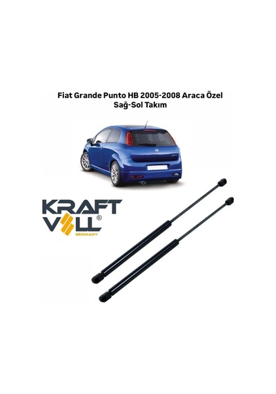 Kraftvoll Fiat Grande Punto 2005-2008 Arası Araca Özel Sağ-sol Takım Bagaj Amortisörü