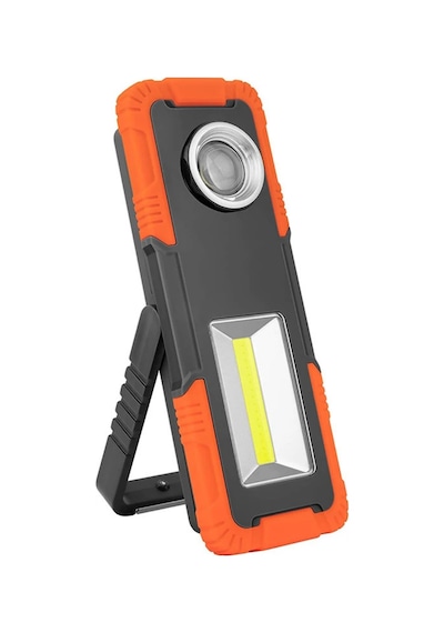 Şarjlı Tamirci Lambası 3 Modlu Led Çalışma Lambası Mıknatıslı & Askılı Ipx4 Suya Dayanıklı Siyah