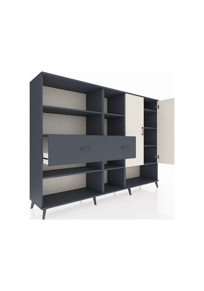 Hyperion Dolap 10 Raflı 2 Çekmeceli 2 Kapaklı 220x44x163 Antrasit Antrasit-aytaşı/antrasit Hyperion Dolap 10 Raflı 2 Çekmeceli 2 Kapaklı 220x44x163 Antrasit Antrasit-aytaşı/antrasit