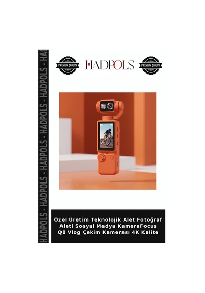 Özel Üretim Teknolojik Alet Fotoğraf Aleti Sosyal Medya Kamerafocus Q8 Vlog Çekim Kamerası 4k Kalite