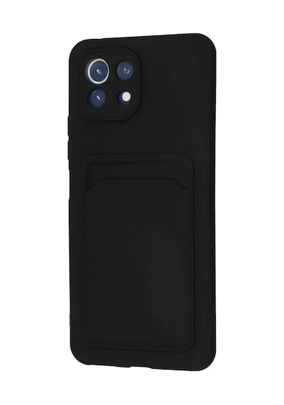 Xiaomi Mi 11 Uyumlu Kılıf Kelvin Kartvizitli Silikon - Siyah