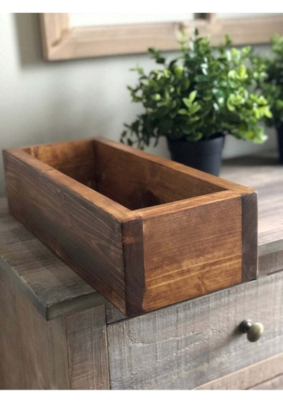 Bfdshop Ahşap Saksı Sukulent Kaktüs - Organizer Çok Amaçlı Kutu