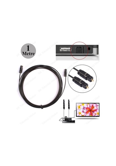 1 Metre Digital Optik Toslink Fiber Ses Kablosu Od22