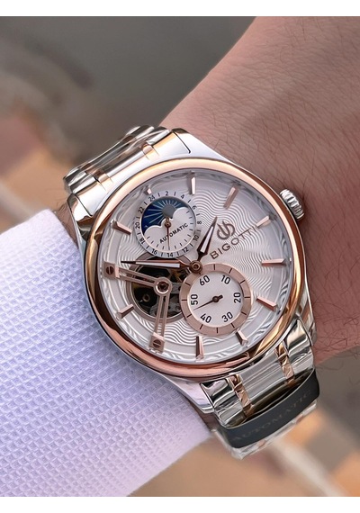 Bigotti Otomatik Ve Kurmalı Çelik Karatma Ve Renk Atma Yapmaz 5 Atm Erkek Kol Saati Ebg.10683.5 Rose Gold - Gümüş Bigotti Otomatik Ve Kurmalı Çelik Karatma Ve Renk Atma Yapmaz 5 Atm Erkek Kol Saati Ebg.10683.5 Rose Gold - Gümüş