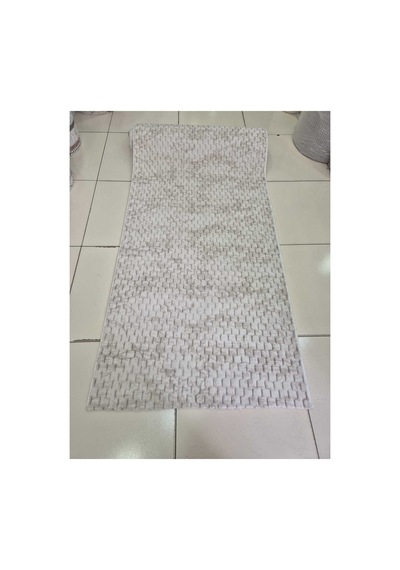 Nesrin Modern Petek Dokulu Kaymaz Jel Taban Halı Yolluk Kahverengi Neko10