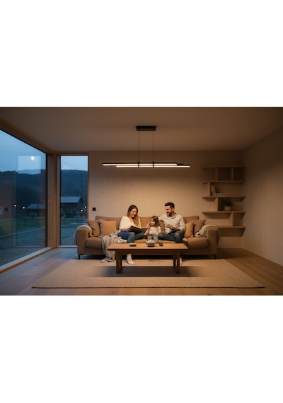 Cosmo Gold Lineer Led Sarkıt Avize Kumandalı Dim Edilebilir Yukarı & Aşağı Işık Sarı Işık