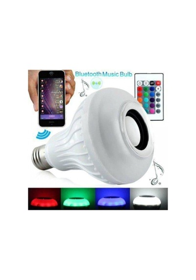 Gece Lambası Bluetooth Hoparlör Rgb Ledli Lamba Kumandalı Mp3 Çalar Ampul Renkli Ampul, , Tek Ebat Sku: Smg8690010193353 Açık Kahverengi