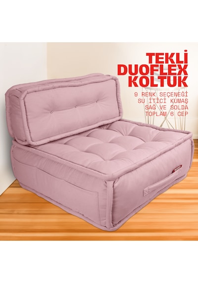 Xpermate Duoflex Sırtlı Minder İskandinav 80x80x30 Pembe