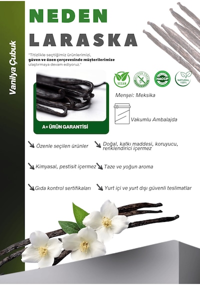 Vanilya Çubuk 10 Adet Doğal Gerçek Vanilya - Vanilla Pods 10qty