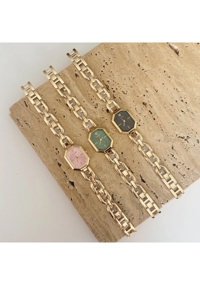 Savior Collection Luna Gold Yeşil Saat