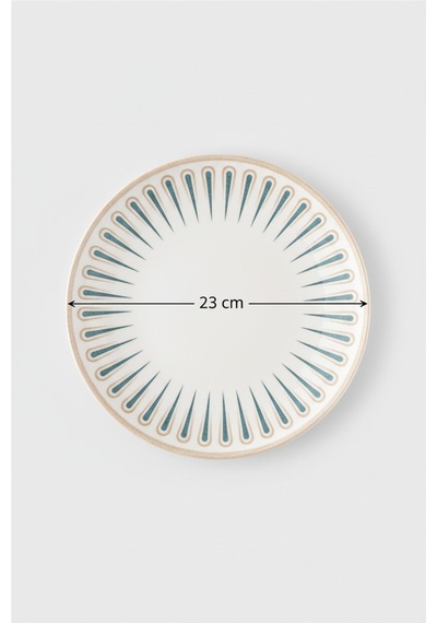 12'li Valencia Servis Tabak 23cm Dijital Sierra Rinart Krem