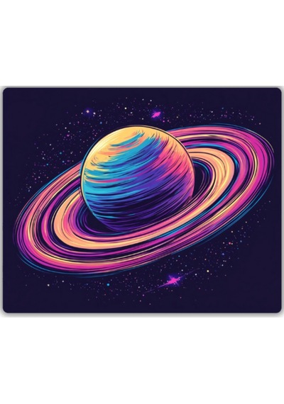 Satürn Baskılı Mouse Pad 22x18 Cm