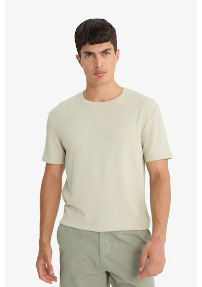 Defacto Regular Fit Bisiklet Yaka Kısa Kollu Tişört F8480ax25aubg796 Bej