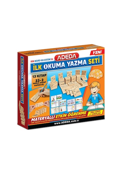 Adeda Yayınları İlk Okuma Yazma Seti - 13 Kitap - Yeni 2023