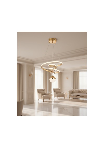 Melis Mini Ledli Gold Avize Altın Altın