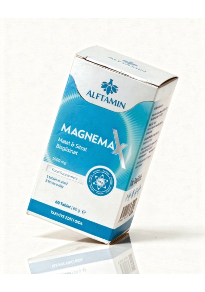 Magnemax Magnezyum Malat + Sitrat + Bisglisinat 1000 Mg 60 Kapsül