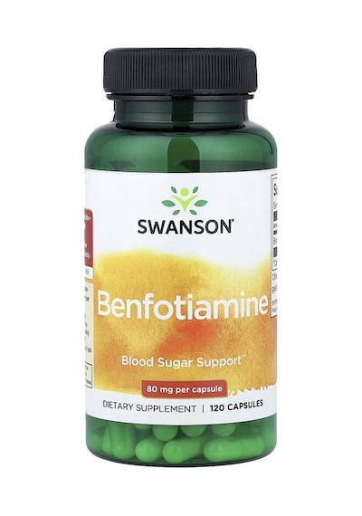 Swanson Vitamins, Benfotiamine, 80 Mg, 120 Capsules
