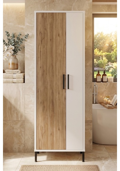 Yurudesign Daisy Çok Amaçlı Dolap Vileda Banyo Dolabı, Keçe-Beyaz Çok Renkli