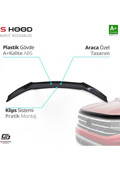 S-dizayn Mercedes Sprinter Abs Plastik Kaput Rüzgarlığı 2019 Üzeri A+kalite