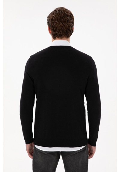 U.S. Polo Assn. Erkek Slim Fit V Yaka Basic Kazak 50288881-vr046 Çok Renkli