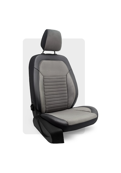 Otexo Highline Taytüyü Hafif Ticari Arka 2+1 Airbag Uyumlu Universal Oto Koltuk Kılıfı Füme - Siyah