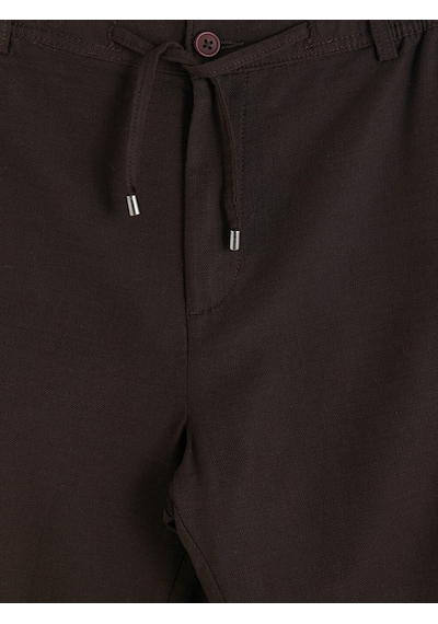 Lcw Vision Kahverengi Regular Fit Armürlü Erkek Şort