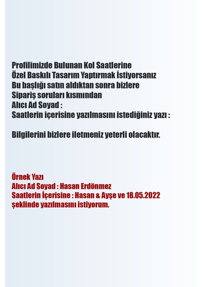 Çift Saatleri Kol Saati Özel Tasarım Siyah