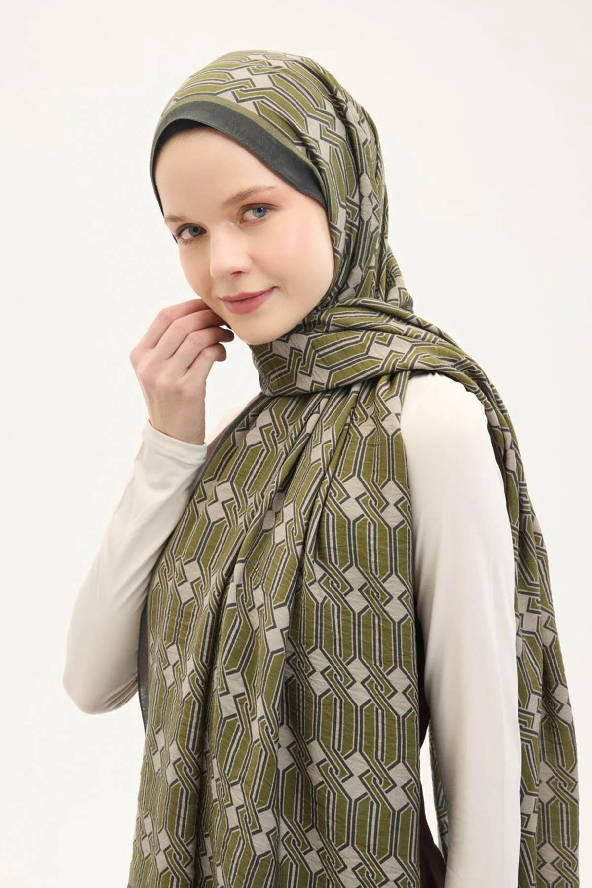 Silk Home Mayda Şal 81022-05 Yağ Yeşili