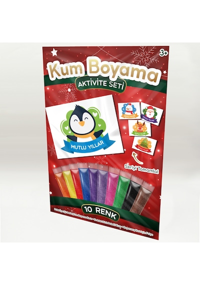 Penguen Yılbaşı Özel Kum Boyama Aktivite Seti