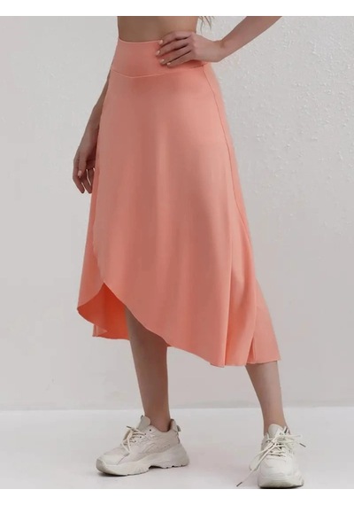 Valensdesign Kadın Cep Detay Taytlı Sandy Etek Pembe