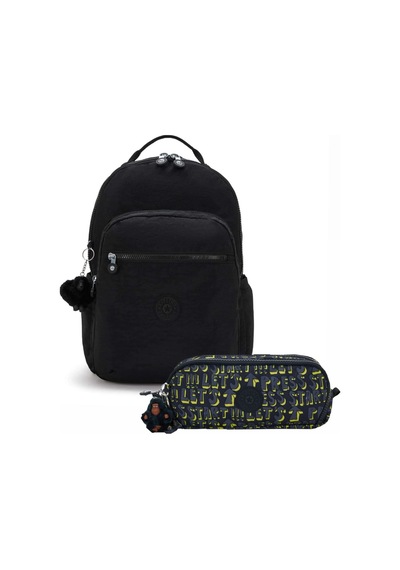 Kipling Unisex Okul Çantası 2'li Set Çanta Ve Kalemlik Kpsetkpkı296960 Siyah
