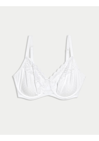 Marks & Spencer Dantelli Balenli Minimizer Sütyen T33005803 Beyaz
