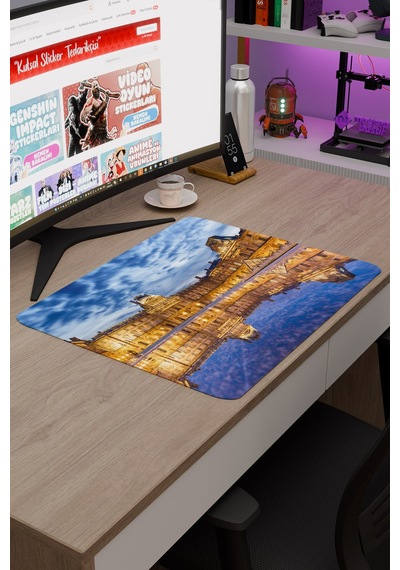 Louvre Müzesi Fransa V4 48x40 Xl Gaming Kauçuk Kaymaz Taban Mouse Pad Fare Altlığı