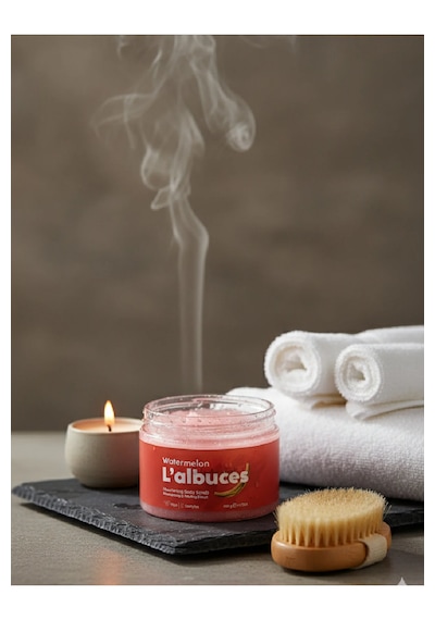 Watermelon Body Scrub 400gr Vegan, Temiz İçerikli, Karpuz Kokulu Pürüzsüz Cilt Bakımı