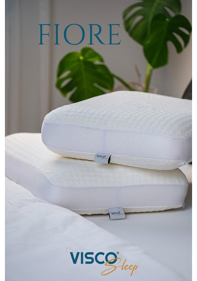 Visco Yastık Fiore Ergonomik Yastık Viskon Kılıflı 65x40x14 Cm