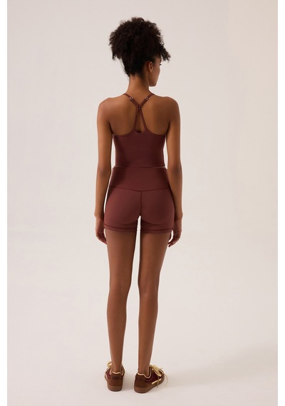 Los Ojos X Ece Bordo Kalp Yaka Spor Sütyeni Sweetheart Neck Top Bordo Bordo