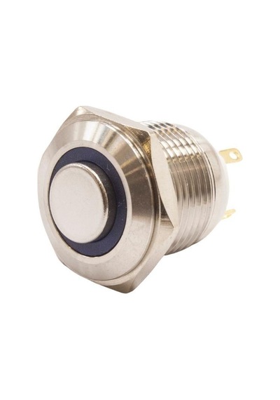 Motorobit 16H-G1-E 16Mm Çıkık Yaylı Işıklı Metal Buton - Mavi