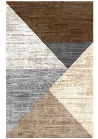 Vera Kaymaz Tabanlı Makinede Yıkanabilir Halı Kilim Yolluk Krem