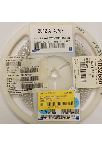Cl21a475kofnnng 4.7mf 16v 805 Smd Seramik Kondansatör 50 Adet