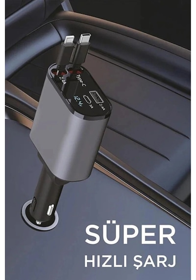 Eıma Ec-1 120w 4 Ü 1 Arada Süper Hızlı Araç Şarj Cihazı
