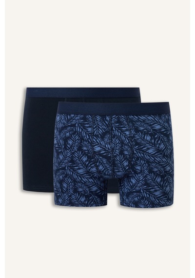 Defacto Regular Fit Şal Desenli 2li Pamuklu Boxer I7821ax26aunv135 Lacivert-nv135