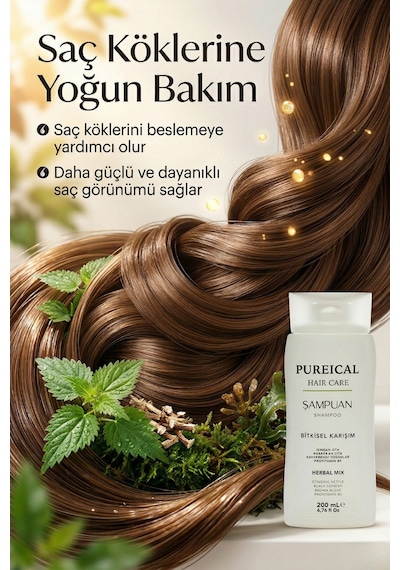 Pureical Bitkisel Şampuan 200 ML