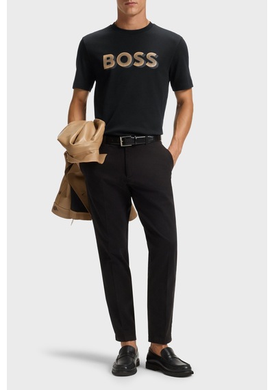 Boss Erkek T Shirt 50551902 001 Siyah Siyah