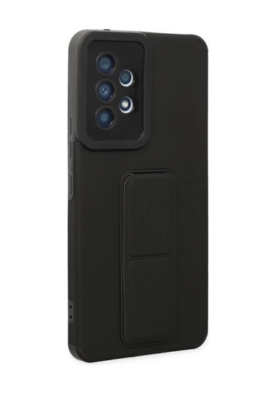 Bezos Samsung Galaxy A53 5g Uyumlu Kılıf Mega Standlı Silikon - Siyah Hb006