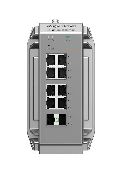 Ruıjıe Reyee Rg-nıs3100-8gt2sfp-hp 8 Port Gıgabıt +2x1gb Sfp Endustrıyel 240w Poe Swıtch