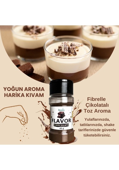 Fibrelle Flavor Chocolate Çikolatalı Aroma Verici 45 G