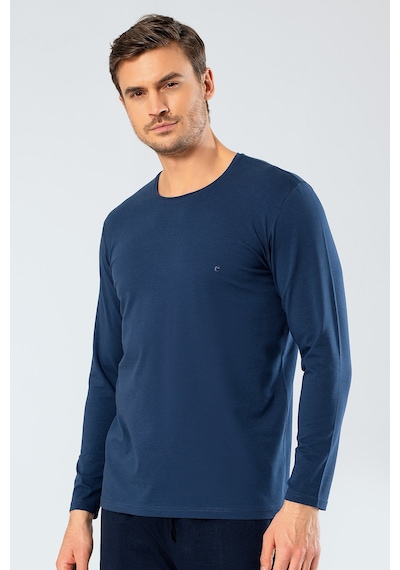 Cacharel 1333 Erkek O Yaka Uzun Kollu T-shirt - İndigo Indigo