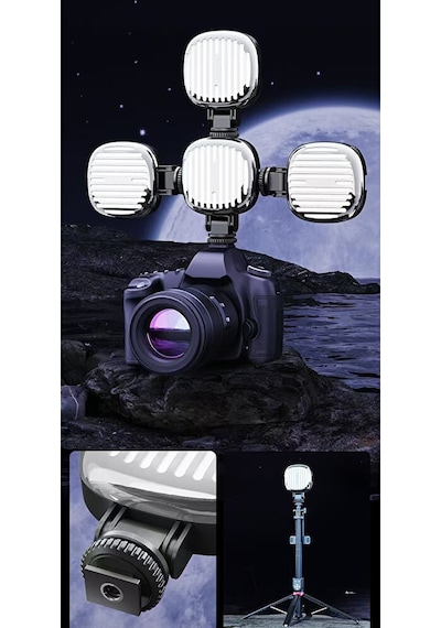 Şarjlı Rgb Led Selfie Video Kamera Işığı / Filtreli Tripod Uyumlu