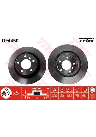 Fren Diski Arka Bmw 1 04&gt Bmw 3 07&gt 11 E92 Havalı 300mm